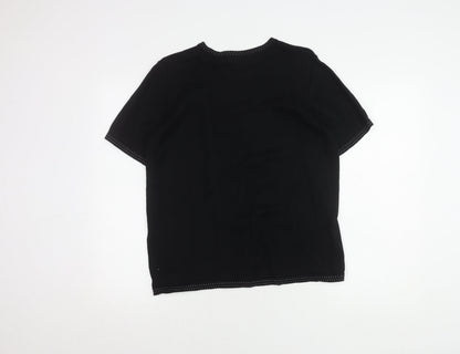 Alexon Women's Black L Knit Half Sleeve Top