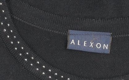 Alexon Women's Black L Knit Half Sleeve Top