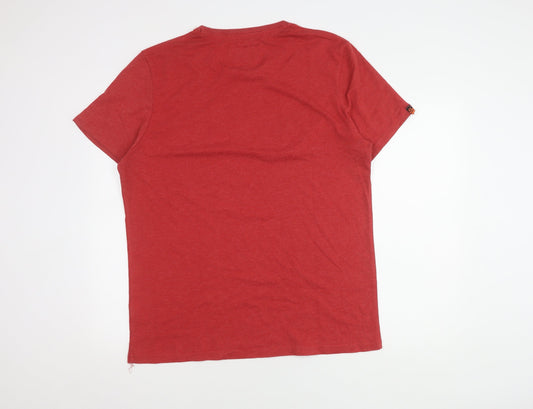 Superdry Men's Red Graphic Print Crew Neck T-Shirt 2XL