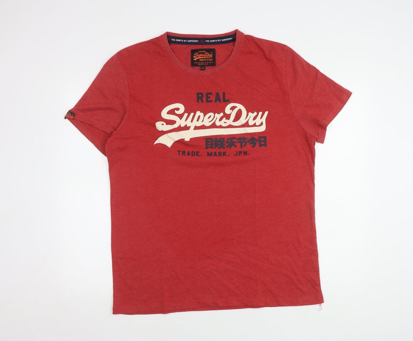 Superdry Men's Red Graphic Print Crew Neck T-Shirt 2XL