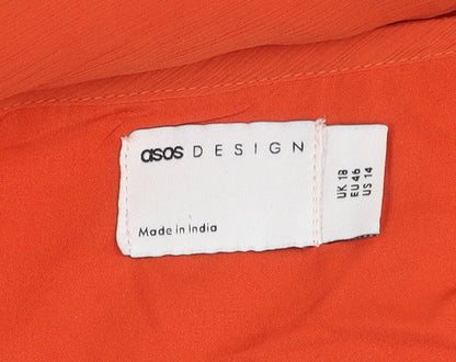 ASOS DESIGN Women’s Orange Dress Size 18