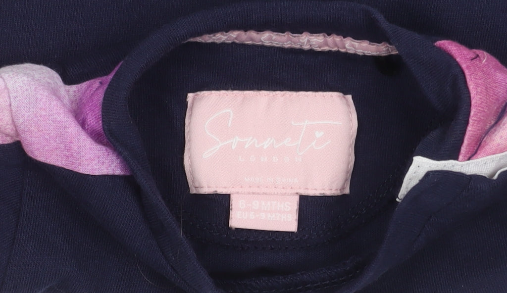 Sonneti Unisex Baby Blue & Pink T-Shirt 6-9 Months