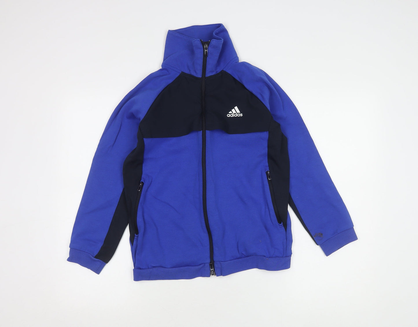 Adidas Boys Blue Track Jacket 11-12 Years with Full Zip