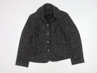 Marks and Spencer Women's Black Bouclé Blazer Size 14
