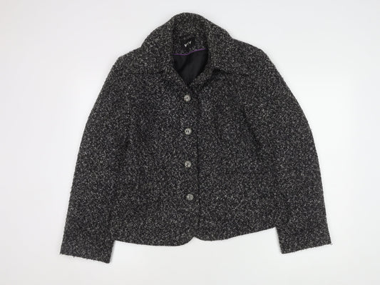 Marks and Spencer Women's Black Bouclé Blazer Size 14