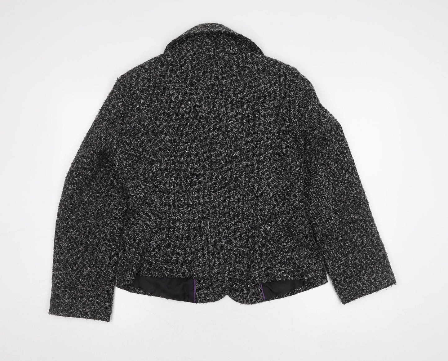 Marks and Spencer Women's Black Bouclé Blazer Size 14