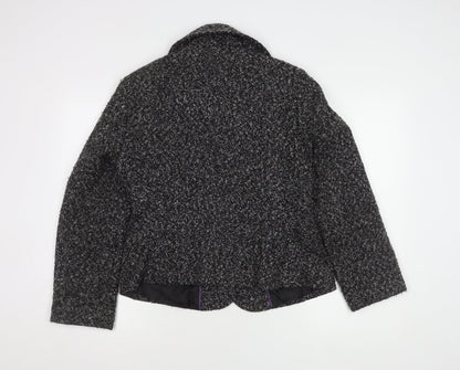 Marks and Spencer Women's Black Bouclé Blazer Size 14