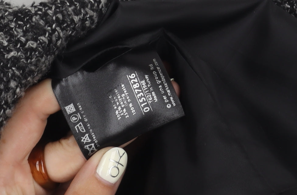 Marks and Spencer Women's Black Bouclé Blazer Size 14