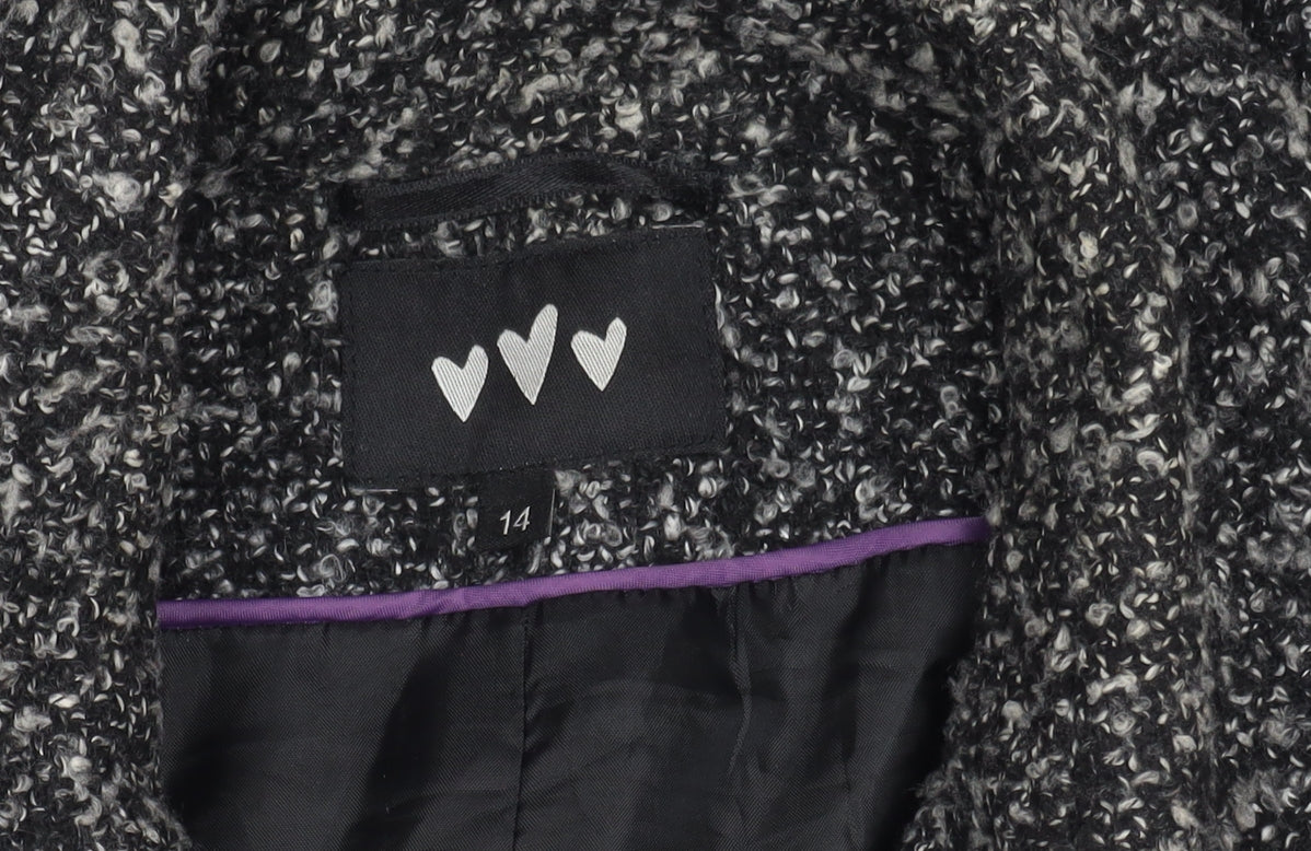 Marks and Spencer Women's Black Bouclé Blazer Size 14