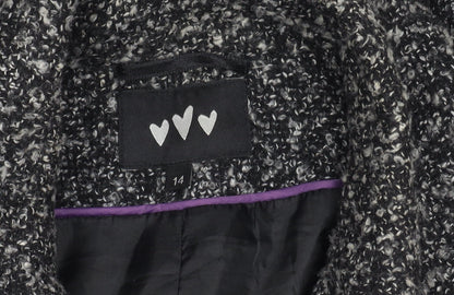 Marks and Spencer Women's Black Bouclé Blazer Size 14