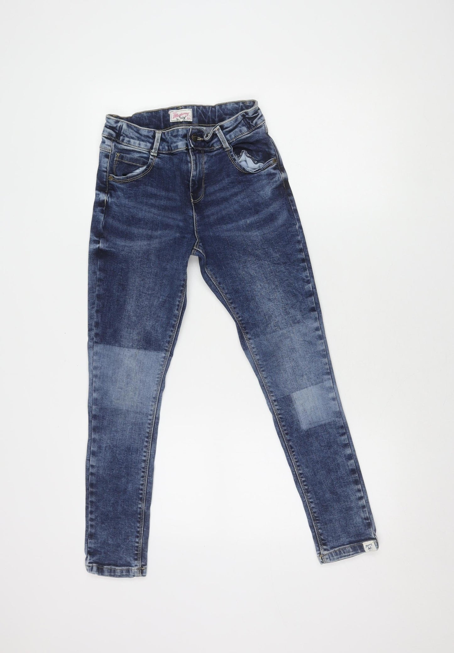 Mandarcy Girls Blue Skinny Jeans 11 Years Cotton Blend