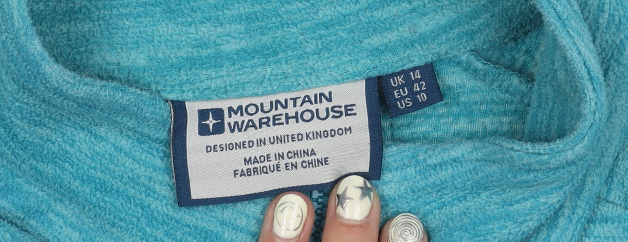 Mountain Warehouse Women's Blue Fleece Jacket Size 14