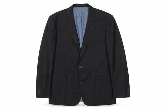 T.M. Lewin Men's Black Wool Blazer - Size 44, Business Style