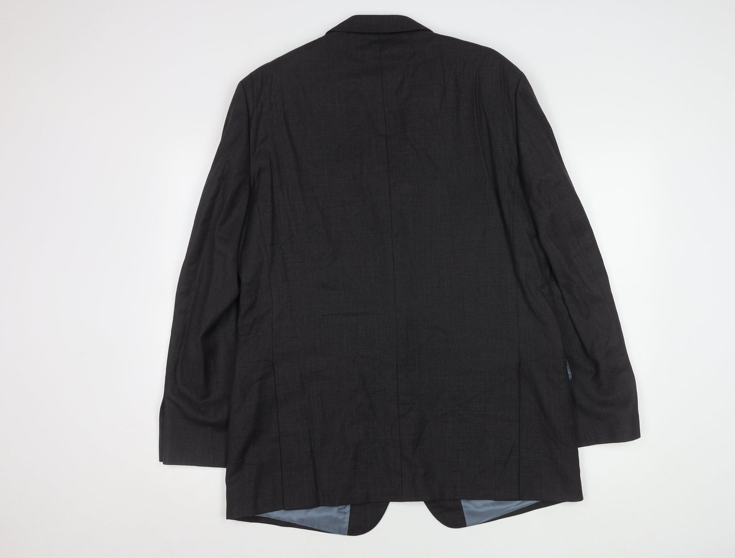 T.M. Lewin Men's Black Wool Blazer - Size 44, Business Style