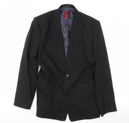 st-martins Men's Black Blazer, L, Formal Jacket