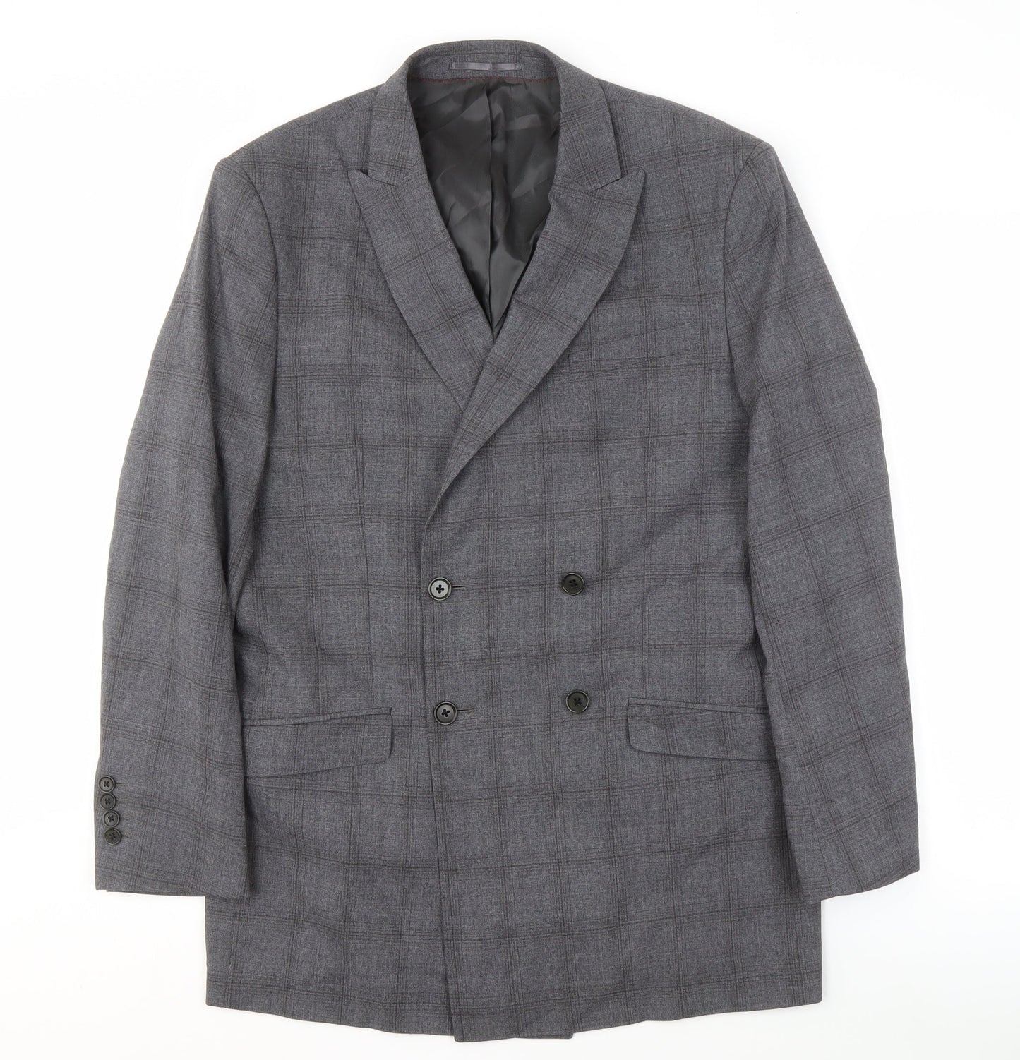 Hawes & Curtis Men's Grey Check Blazer, Size 42, Extra-Slim Fit