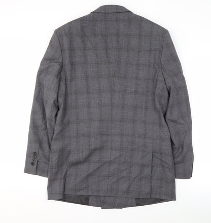 Hawes & Curtis Men's Grey Check Blazer, Size 42, Extra-Slim Fit
