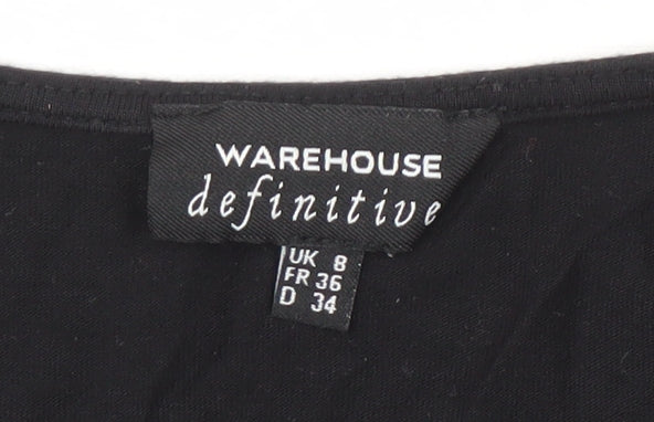 Warehouse Women's Black Sleeveless Tank Top Size 8