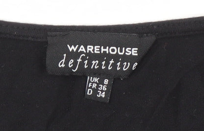 Warehouse Women's Black Sleeveless Tank Top Size 8