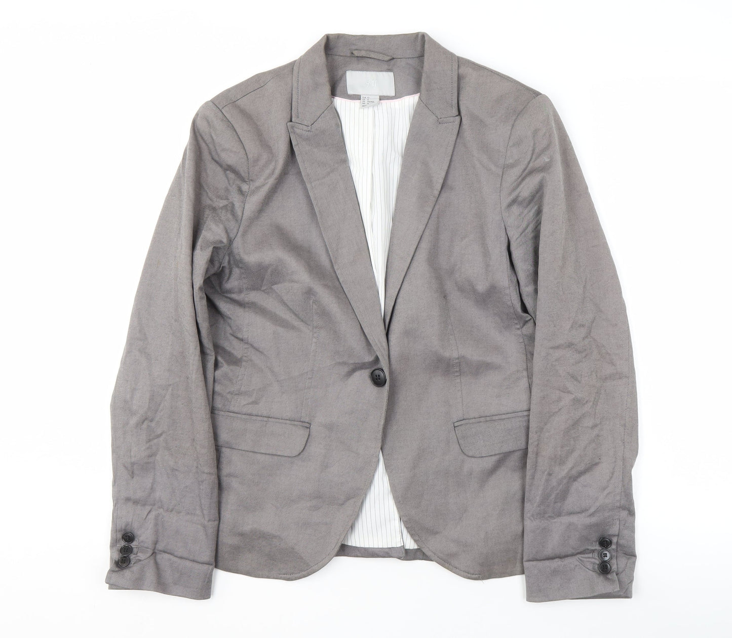 H&M Grey Women's Blazer Jacket Size 14