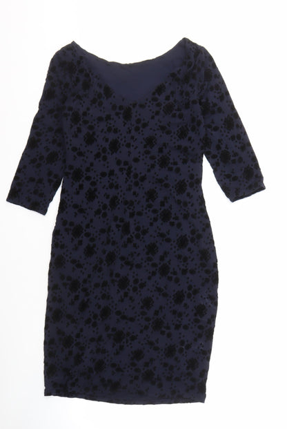NOOSNOW Women's Blue Sheath Dress Size 12