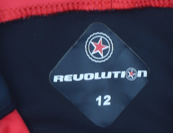Revolution Women's Red Cycling Jersey, Size 12, Short Sleeve