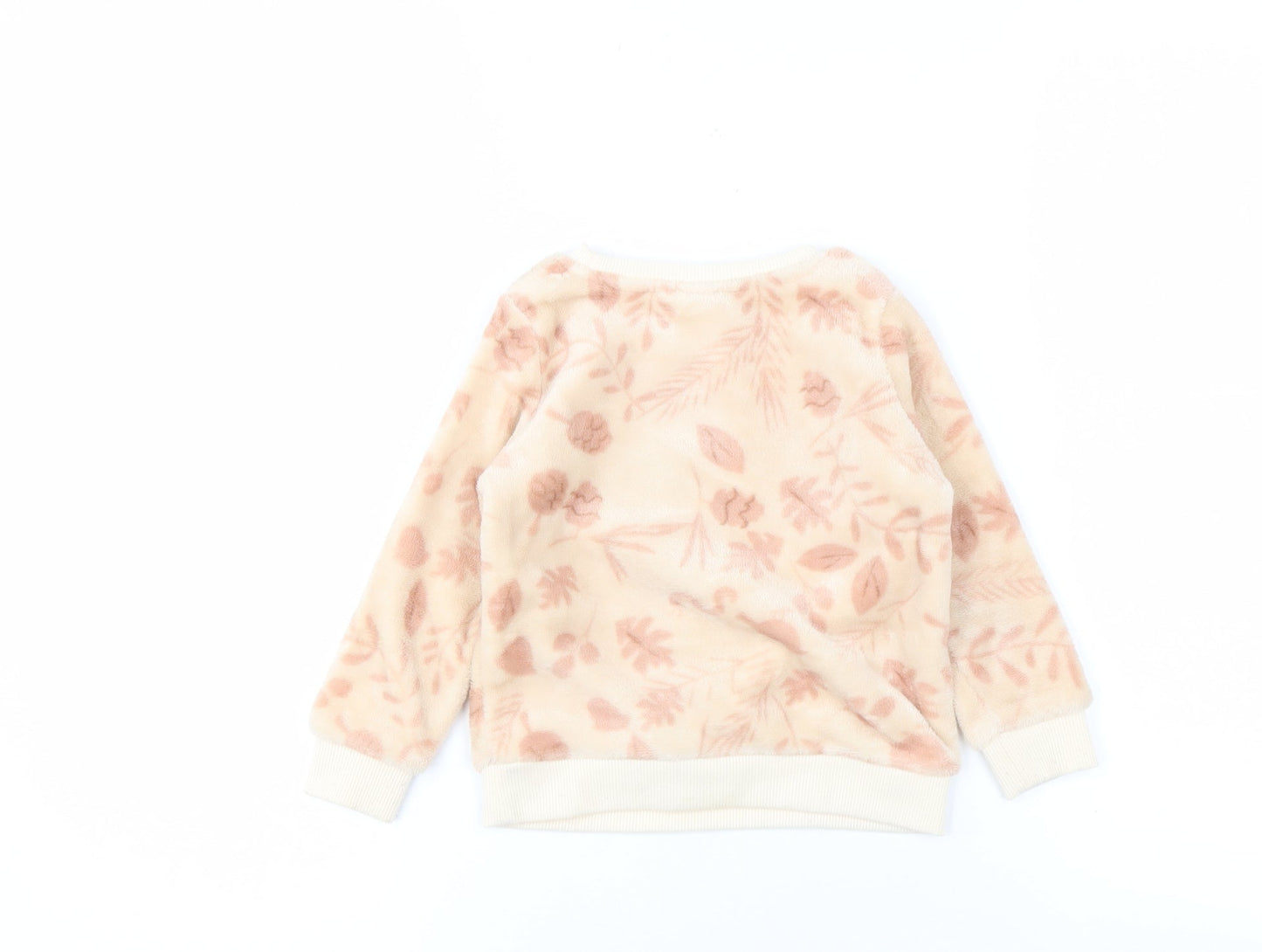 Disney Girls Beige Bambi Floral Long Sleeve Top, Size 2-3