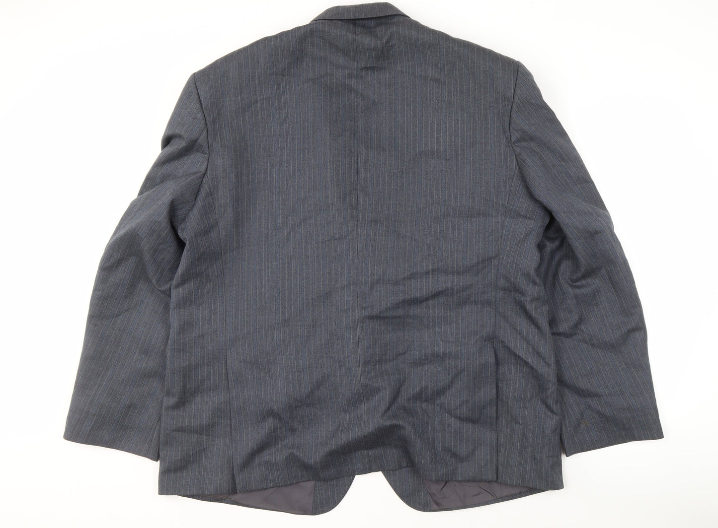 Mens UK Size 50 Pinstripe Regular Grey Suit Jacket