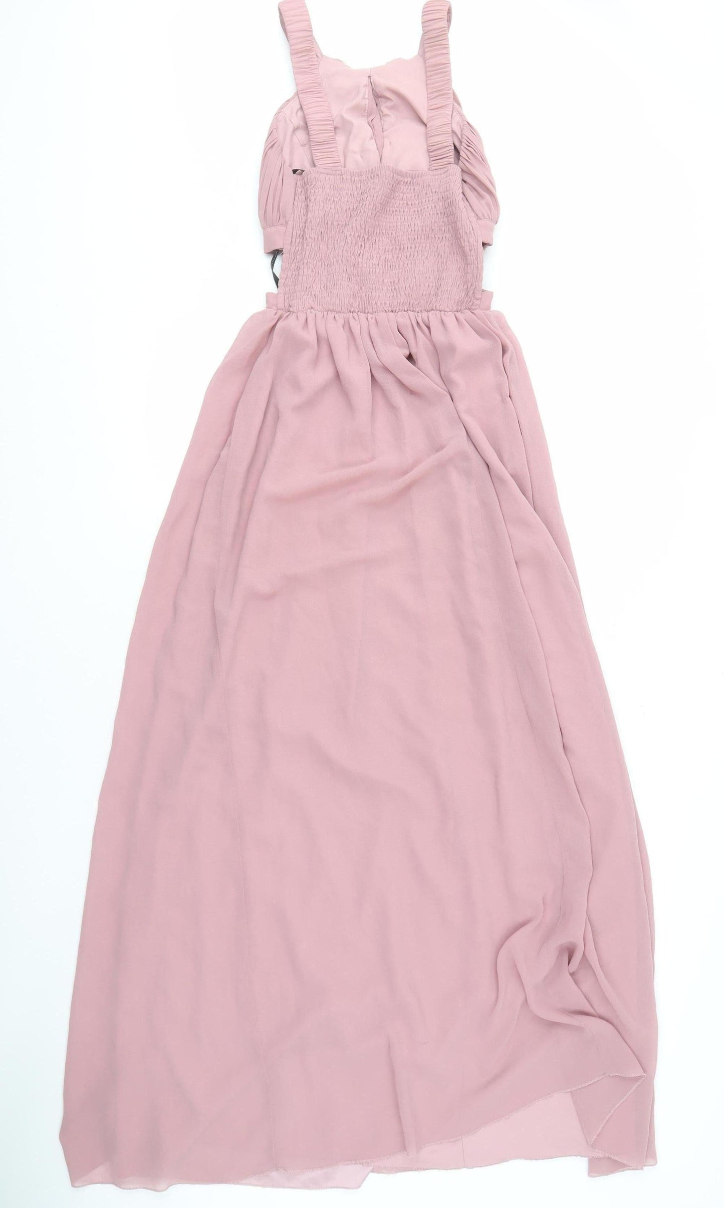 Little Mistress Women's Pink Long A-Line Dress Size 8