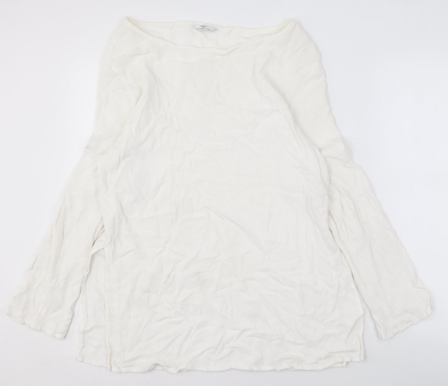 Womens UK Size 12 Marks and Spencer White Basic Blouse
