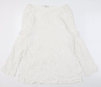 Womens UK Size 12 Marks and Spencer White Basic Blouse