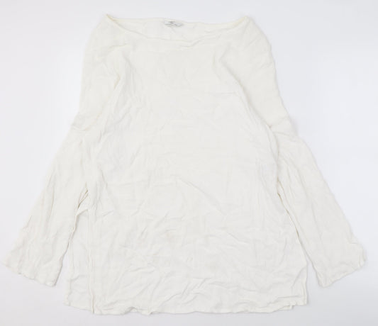 Womens UK Size 12 Marks and Spencer White Basic Blouse