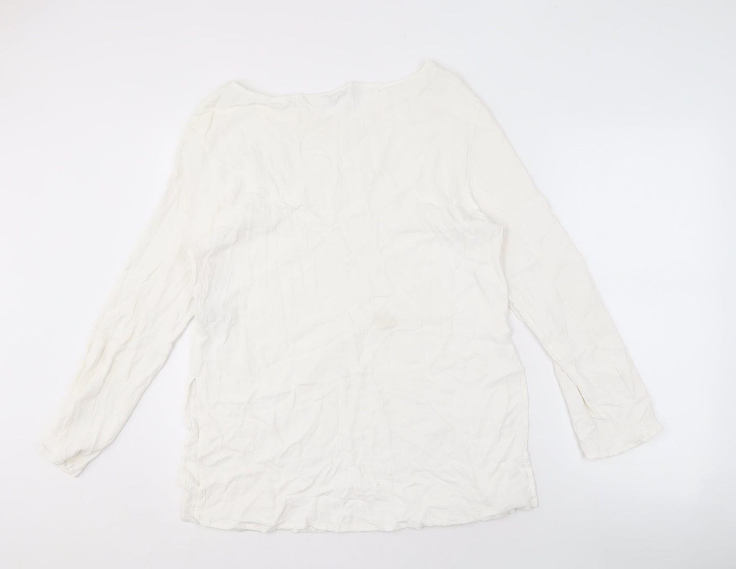 Womens UK Size 12 Marks and Spencer White Basic Blouse