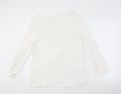 Womens UK Size 12 Marks and Spencer White Basic Blouse