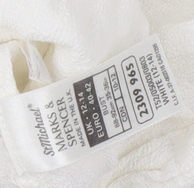Womens UK Size 12 Marks and Spencer White Basic Blouse