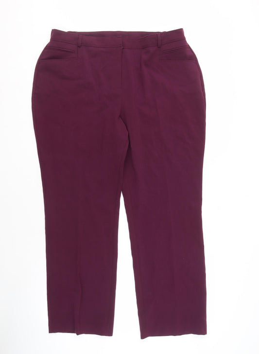 Capsule Women's Purple Trousers UK 18 Regular