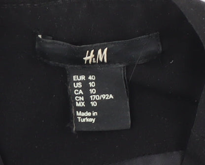 Womens UK Size 12 H&M Black Basic Jacket