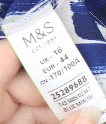 Womens UK Size 16 Marks and Spencer Blue  Blouse