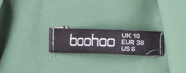 Boohoo Women's Green Blazer, Size 10, Double-Breasted