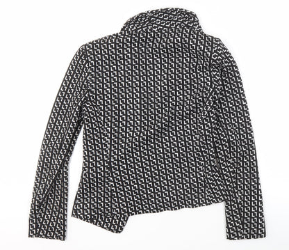 Marks and Spencer Women's Black Geometric Blazer Size 8