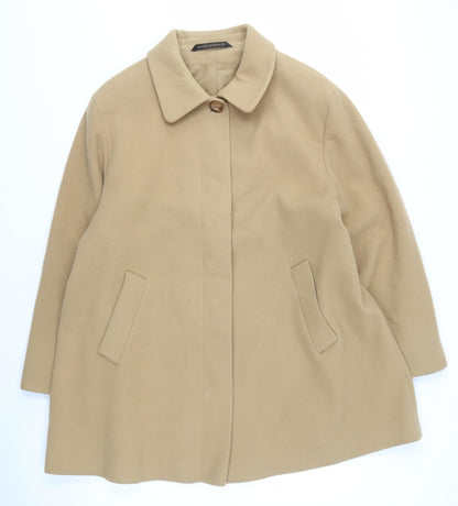 Womens UK Size 18 Marks and Spencer Beige Overcoat