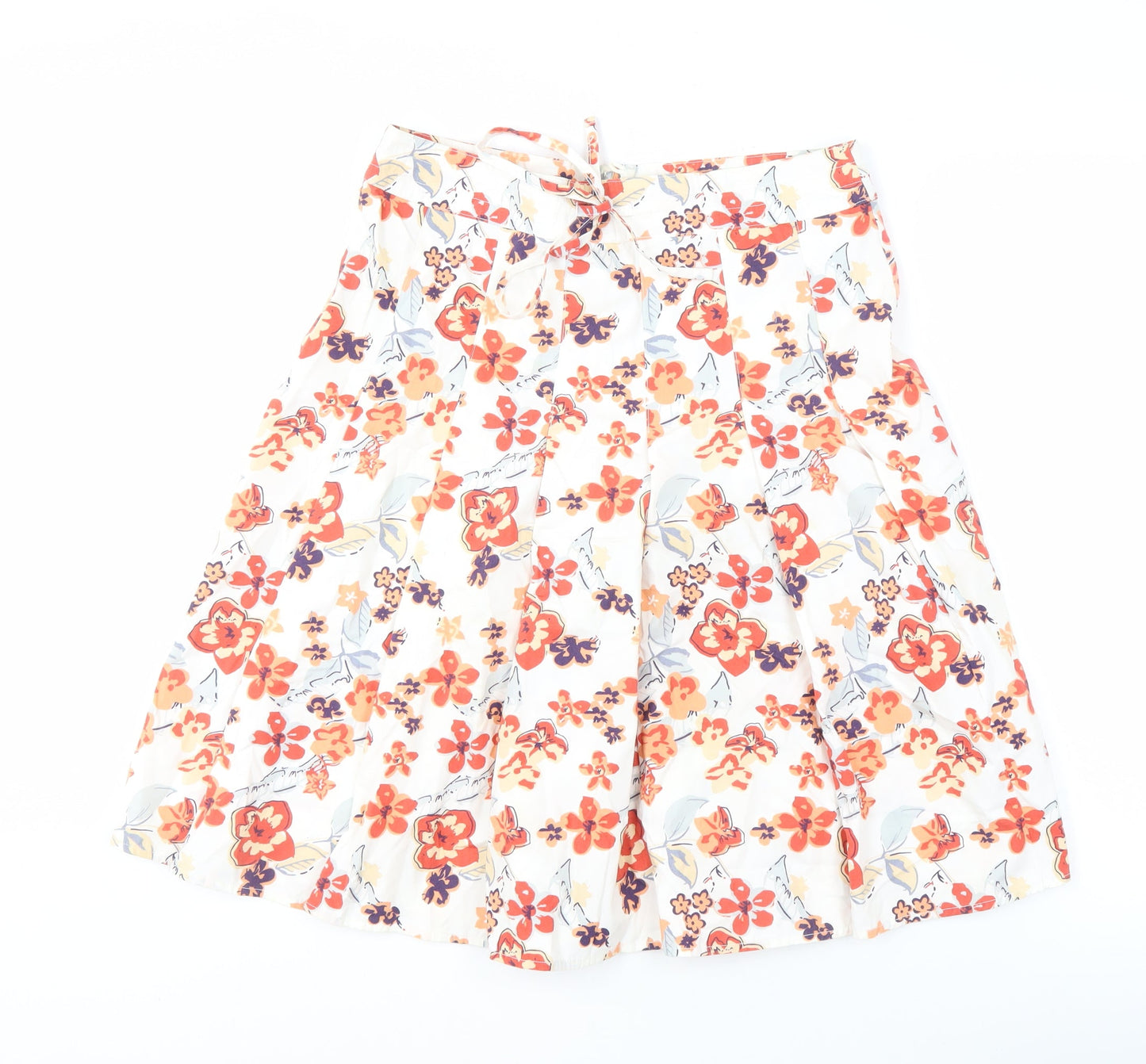 Marks and Spencer Women's Floral Pleated Skirt - Size 12