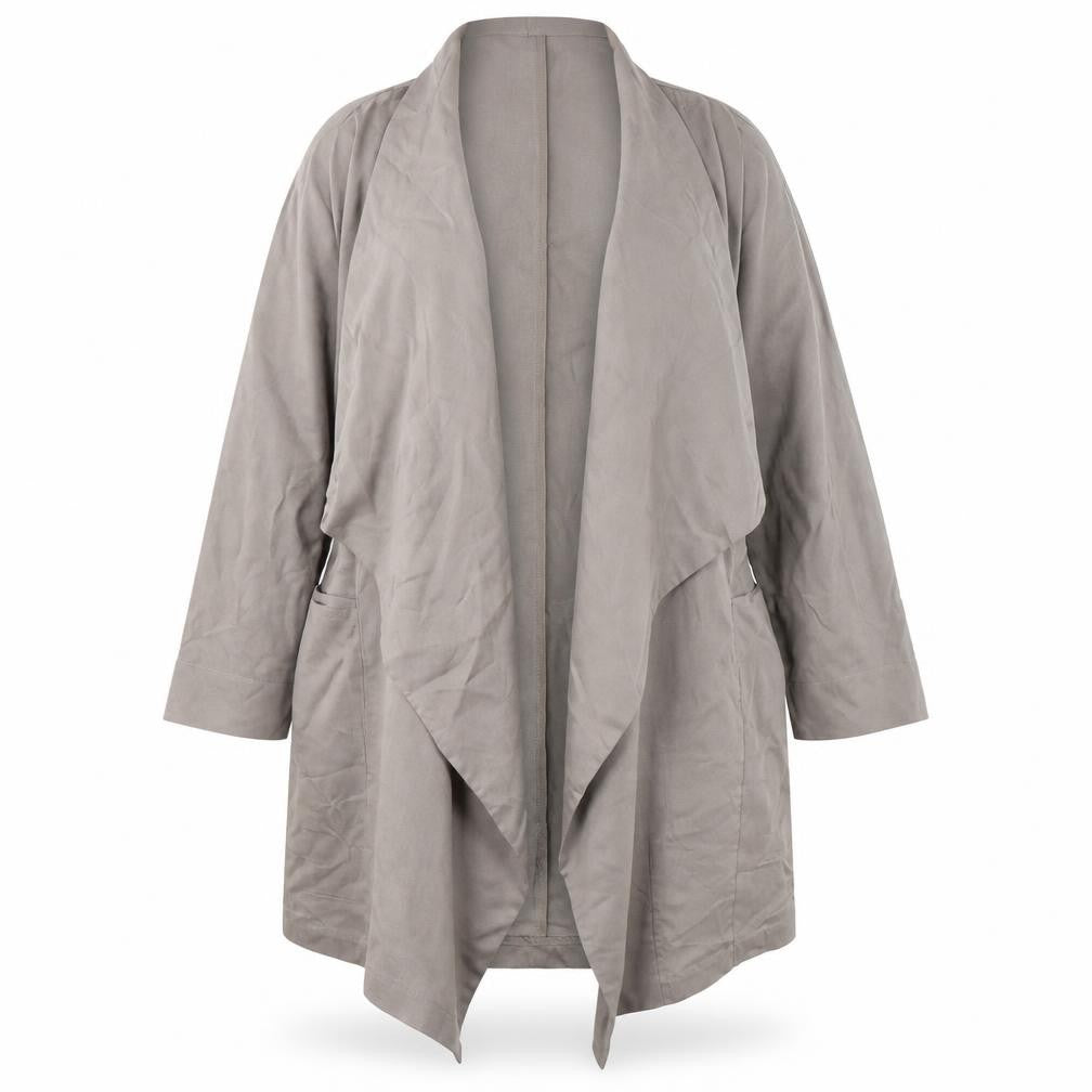 Zara Woman Grey Coatigan for Women - Size M, Open Style
