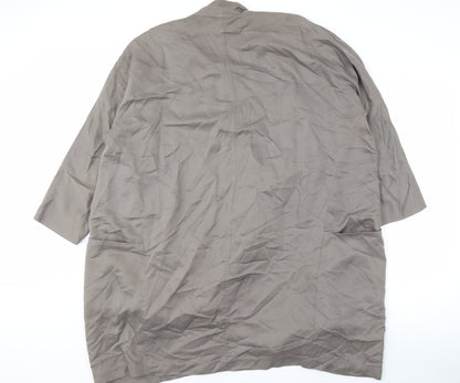 Zara Woman Grey Coatigan for Women - Size M, Open Style