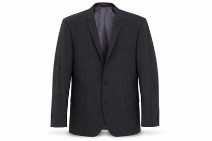 Next Men's Black Striped Long Blazer, Size 44L, Formal