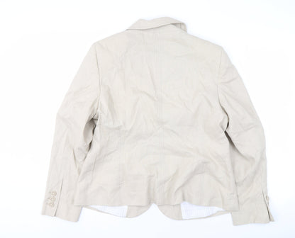 Marks and Spencer Beige Women's Blazer Size 18
