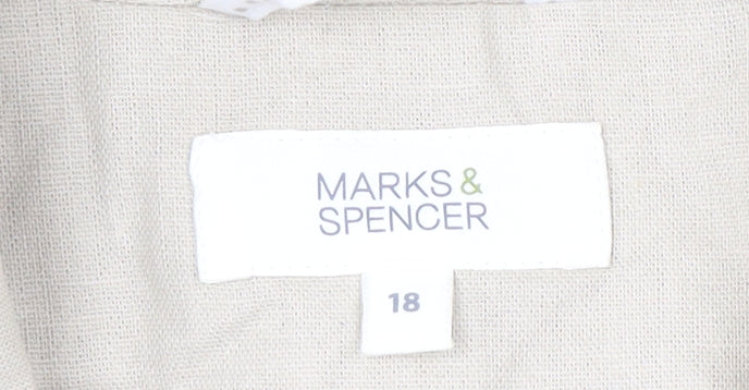 Marks and Spencer Beige Women's Blazer Size 18