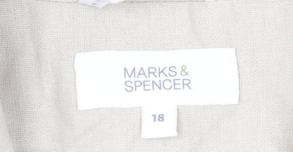 Marks and Spencer Beige Women's Blazer Size 18