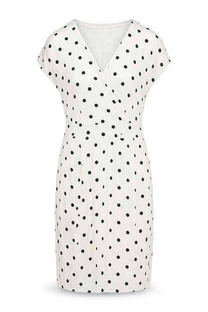 Bravissimo Women's White Polka Dot Dress - Size 10