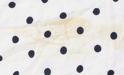 Bravissimo Women's White Polka Dot Dress - Size 10